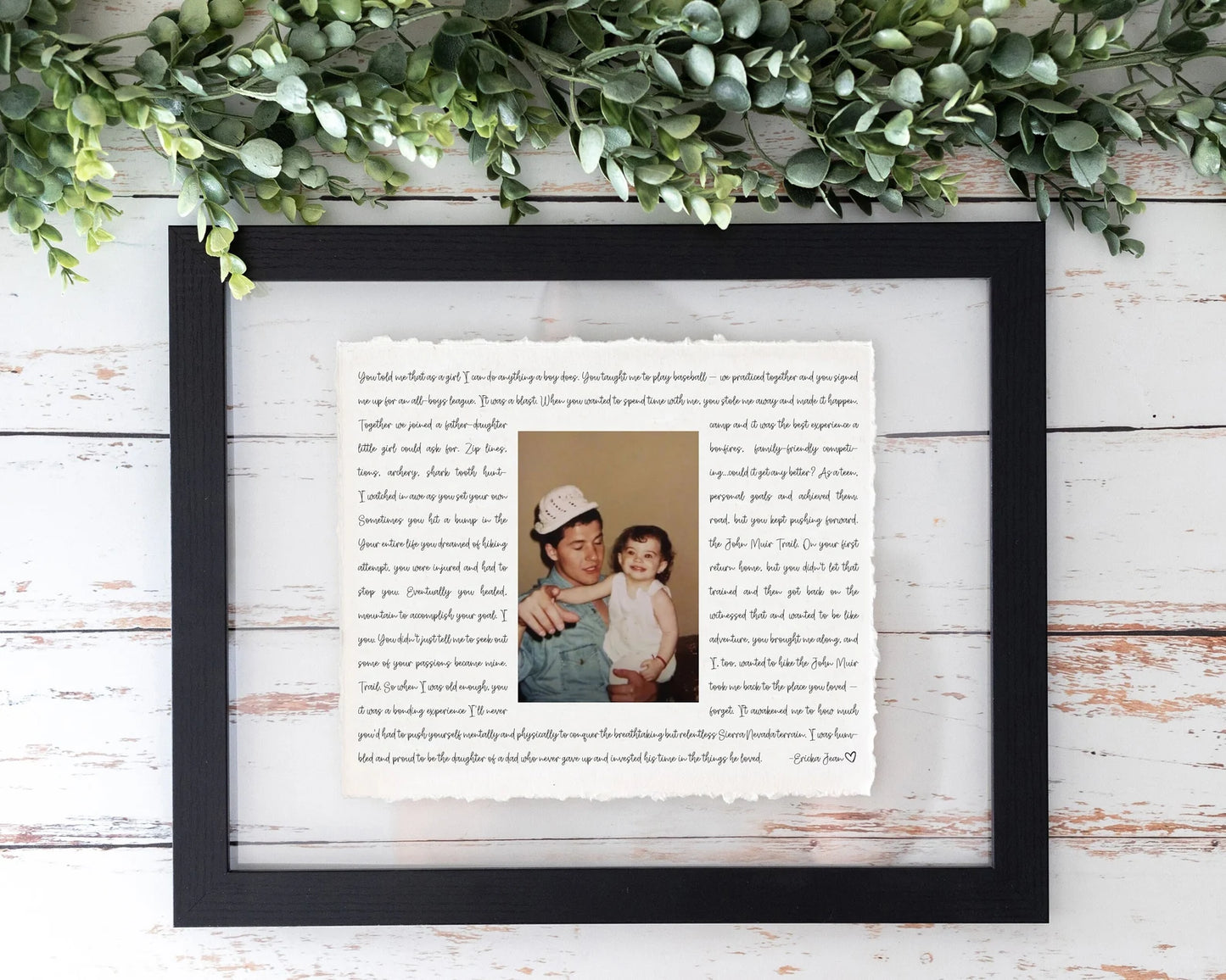 Custom Father of the Bride Gift – Framed Wedding Photo with Song Lyrics, Emotional Keepsake from Daughter